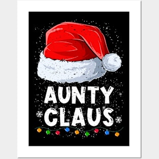 Aunty Claus Christmas Santa Family Matching Pajama Posters and Art